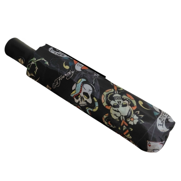 Ed Hardy Love Kills Slowly Black Umbrella - Picture 2 of 2